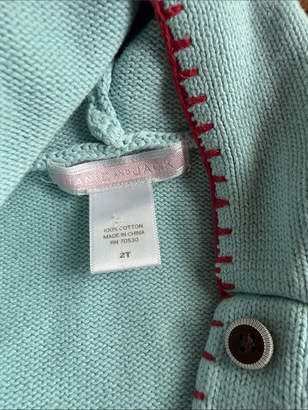 Vintage 2006 Janie and Jack Hooded Cardigan Sweater